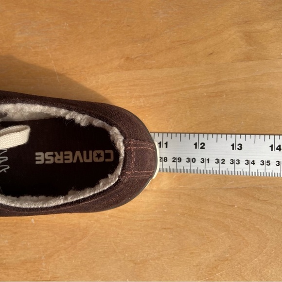 Converse suede sherpa lining All Star brown white sneakers sherpa size 8 - Picture 13 of 15